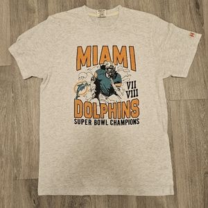 Miami Dolphins Homage Gray Short Sleve T-Shirt Superbowl Champions Size Medium